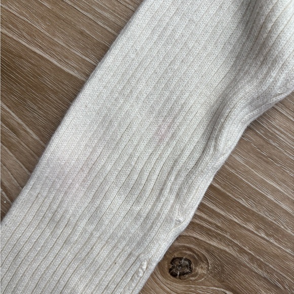 Vintage Tommy Hilfiger Cream Turtleneck Sweater with Contrast Stitching Ribbed - Picture 5 of 7